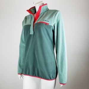 Women's Columbia T-snap Fleece Sz Medium